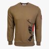 Arsenal Small Khaki Cotton-Poly Standard Fit Alpha Pullover Sweater