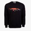 Arsenal XX-Large Black Cotton-Poly Standard Fit Graphic Pullover Sweater