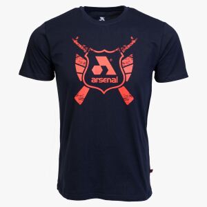 Arsenal Medium Blue Cotton Relaxed Fit Classic T-Shirt