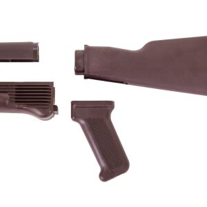 Arsenal Plum Polymer Stock Set with Stainless Steel Heat Shield for Milled Receivers