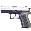 Arex Rex Zero 1CP-08G1 Silver with Hogue Checkered Green Grips 9mm Semi-Automatic 15 Round Pistol