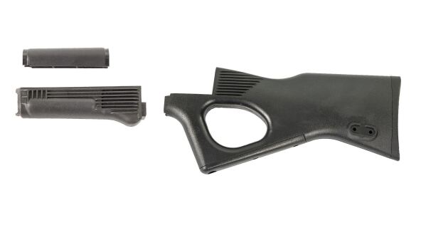 Arsenal Black Thumbhole Buttstock & Handguard Set w/Heat Shield Stamped Receiver