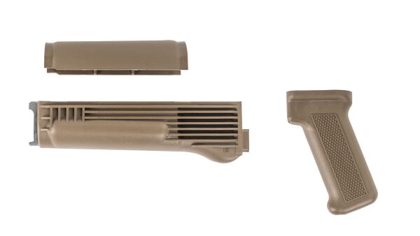 Arsenal FDE Polymer Handguard and Pistol Grip Set for Stamped Receiver