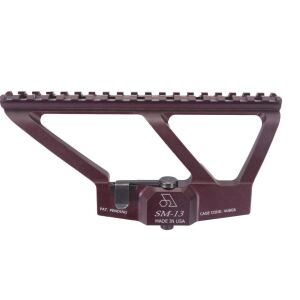 Arsenal Picatinny Scope Mount with Plum Hard Anodized for AK Variant Rifles with Side Rail