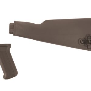 Arsenal Intermediate Length FDE AK47 Buttstock and Pistol Grip Set for Milled Receivers