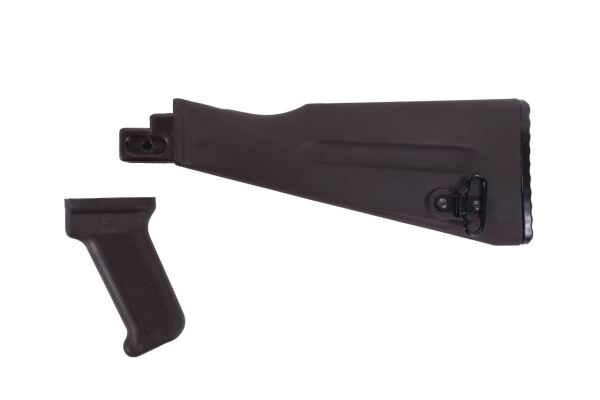 Arsenal AK47 / AK74 Warsaw Length Plum Buttstock and Pistol Grip Set for Stamped Receivers